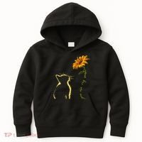 You Are My Sunshine Cat Sunflower Kids Hoodie thumb 0