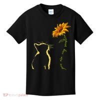 You Are My Sunshine Cat Sunflower Kids T-Shirt thumb 0