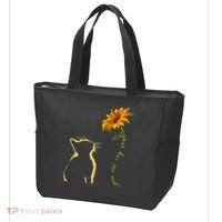 You Are My Sunshine Cat Sunflower Tote Bag thumb 3
