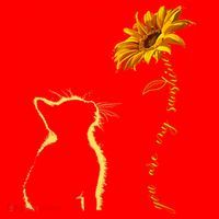 You Are My Sunshine Cat Sunflower Santa Hat thumb 1