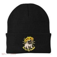You Are My Sunshine Sunflower Pug Beanie thumb 0