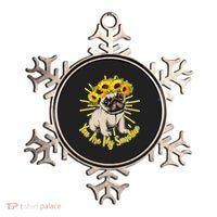 You Are My Sunshine Sunflower Pug Ornament thumb 0