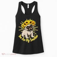 You Are My Sunshine Sunflower Pug Women's Tank Top thumb 0