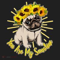 You Are My Sunshine Sunflower Pug Hat thumb 2