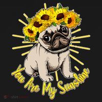 You Are My Sunshine Sunflower Pug Toddler Hoodie thumb 2
