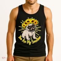 You Are My Sunshine Sunflower Pug Tank Top thumb 3