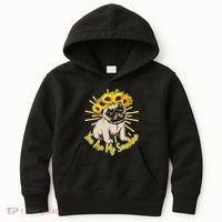 You Are My Sunshine Sunflower Pug Kids Hoodie thumb 0
