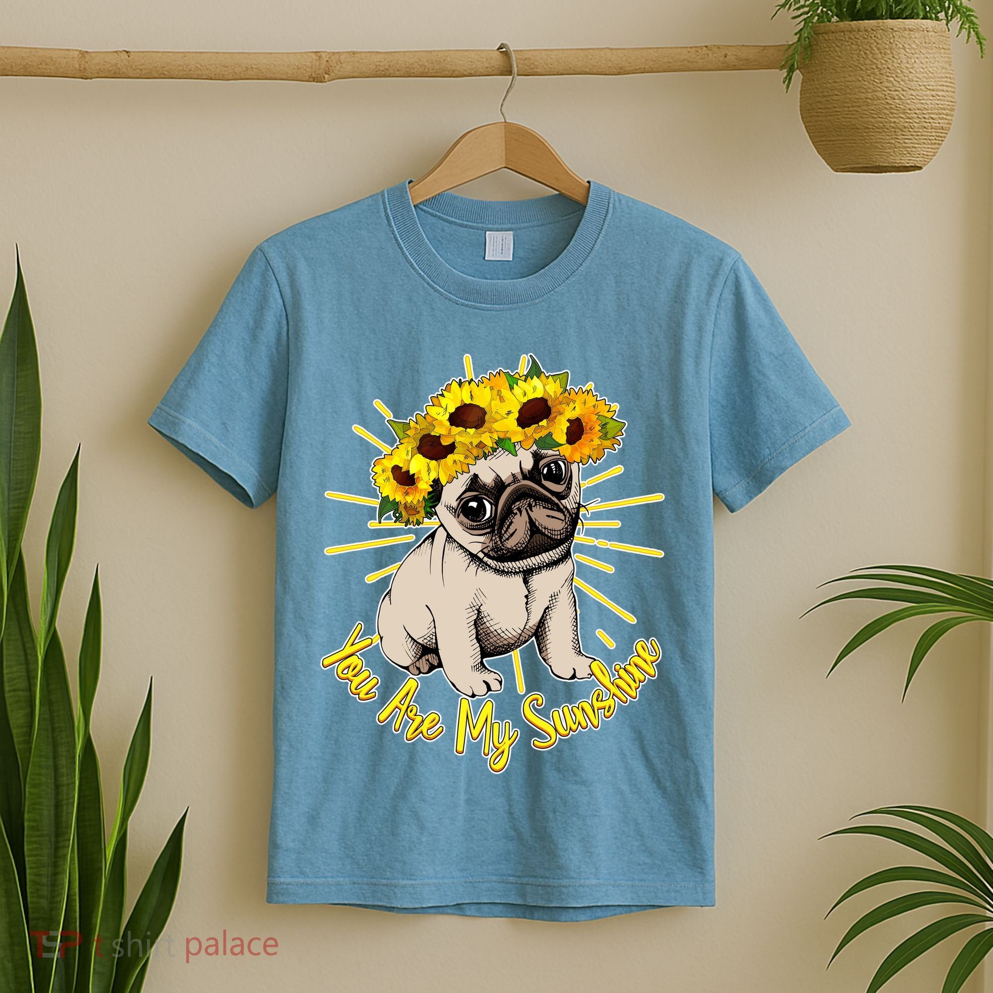 You Are My Sunshine Sunflower Pug T-Shirt