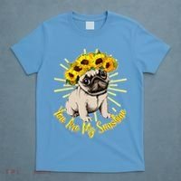 You Are My Sunshine Sunflower Pug T-Shirt thumb 4
