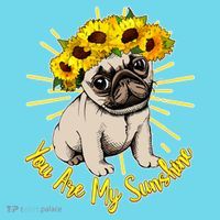 You Are My Sunshine Sunflower Pug Kids Long Sleeve Shirt thumb 2