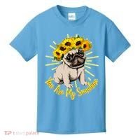 You Are My Sunshine Sunflower Pug Kids T-Shirt thumb 0