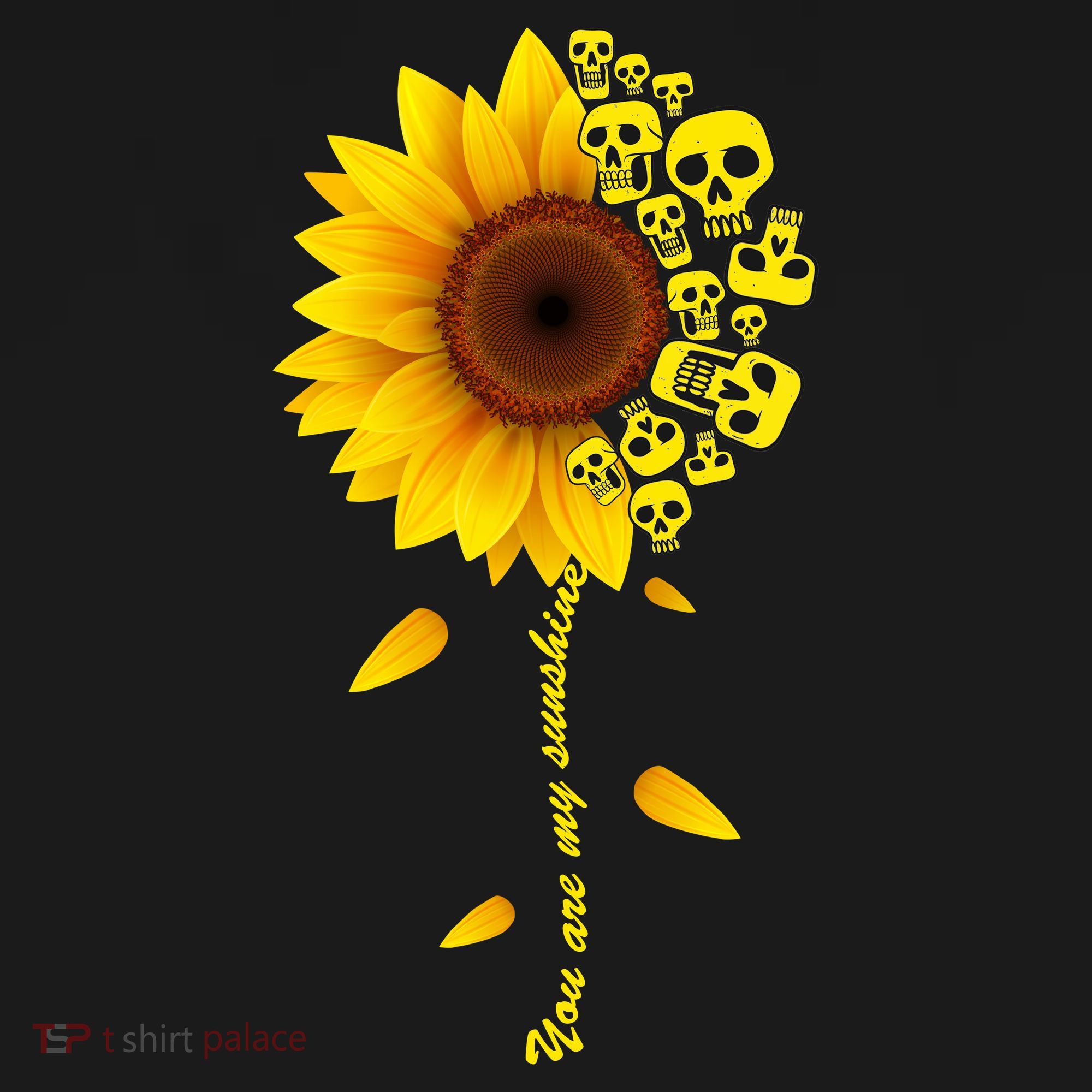 You Are My Sunshine Sunflower Skulls Backpack