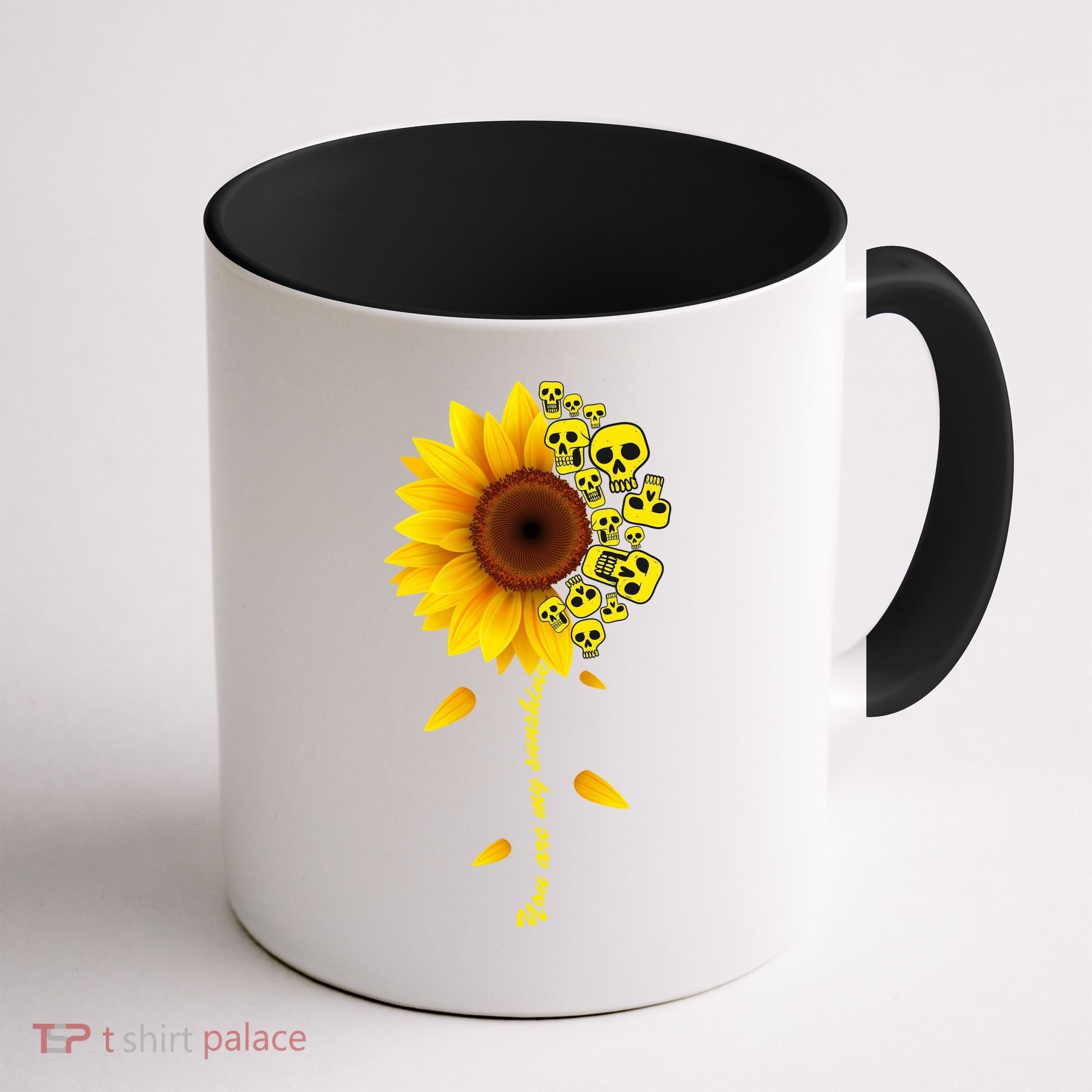 You Are My Sunshine Sunflower Skulls Coffee Mug
