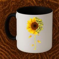 You Are My Sunshine Sunflower Skulls Coffee Mug thumb 2