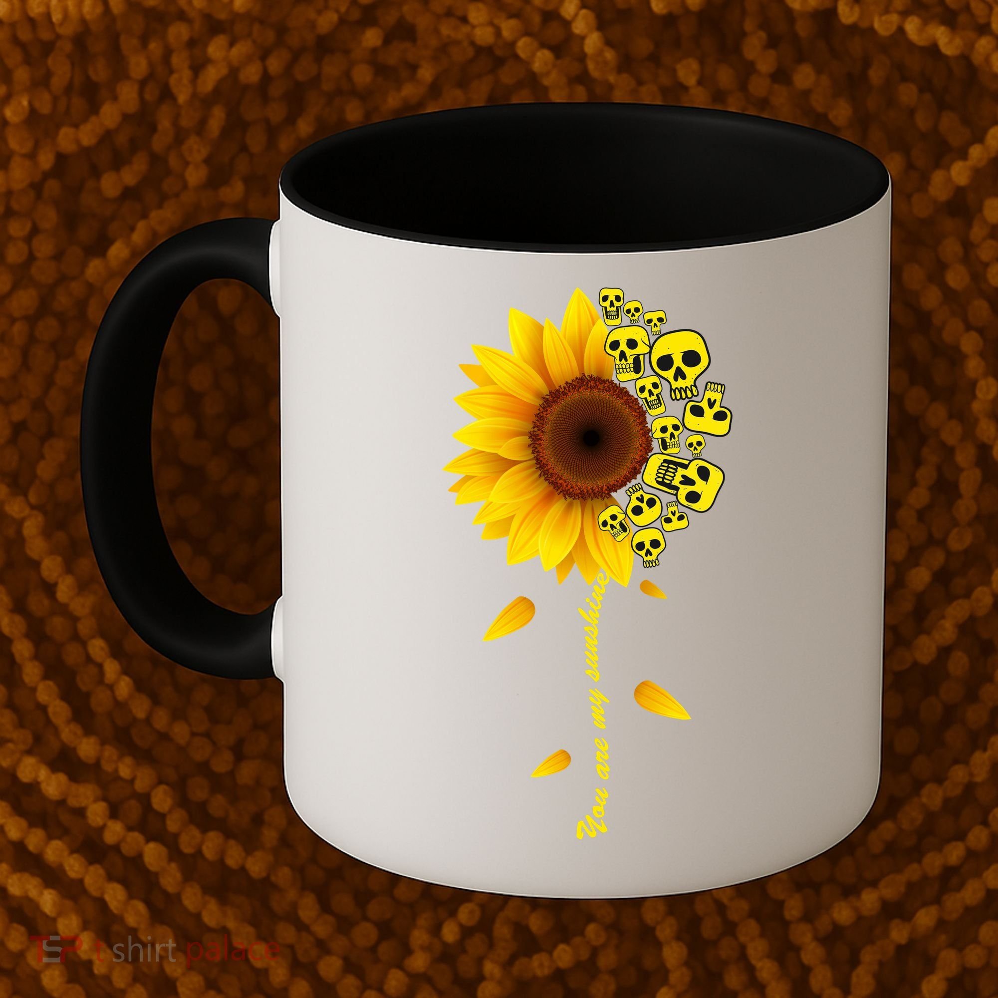 You Are My Sunshine Sunflower Skulls Coffee Mug