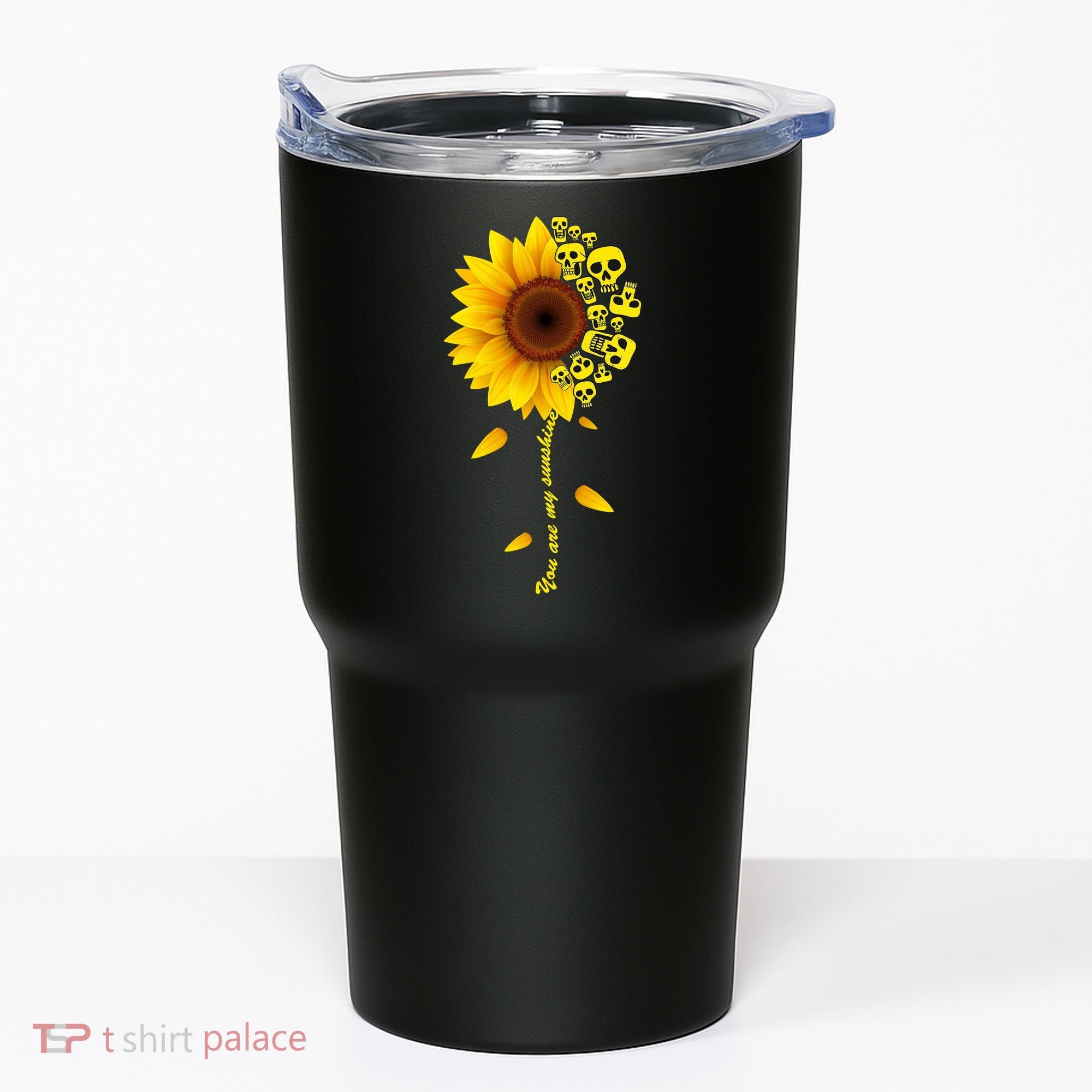 You Are My Sunshine Sunflower Skulls Tumbler