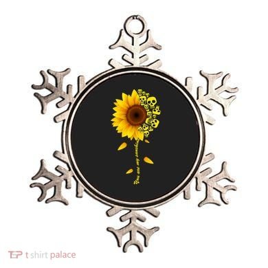 You Are My Sunshine Sunflower Skulls Ornament