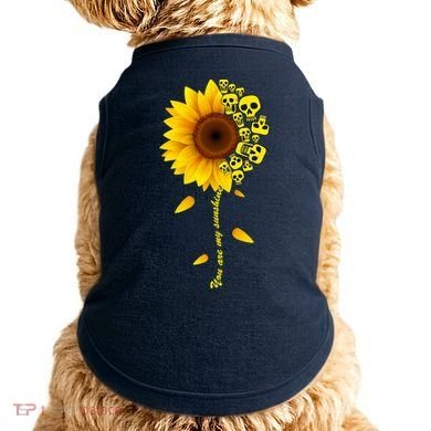 You Are My Sunshine Sunflower Skulls Doggie Tank