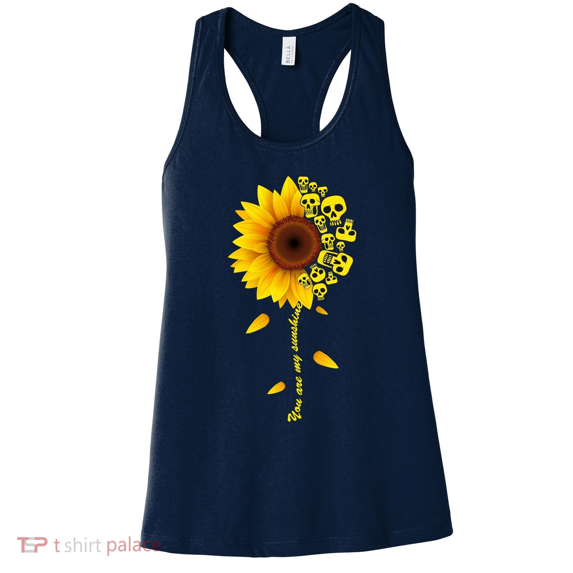 You Are My Sunshine Sunflower Skulls Women's Tank Top