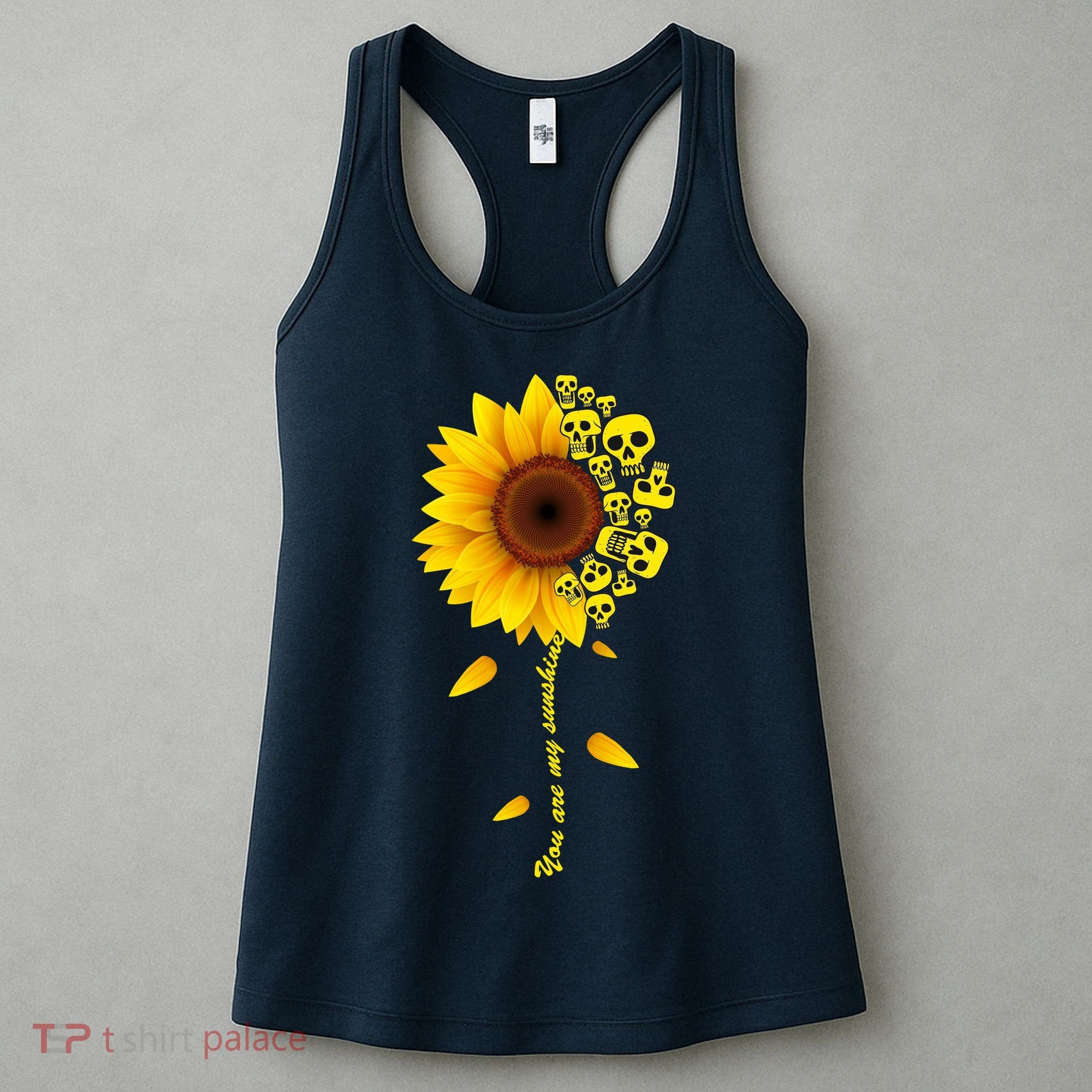 You Are My Sunshine Sunflower Skulls Women's Tank Top