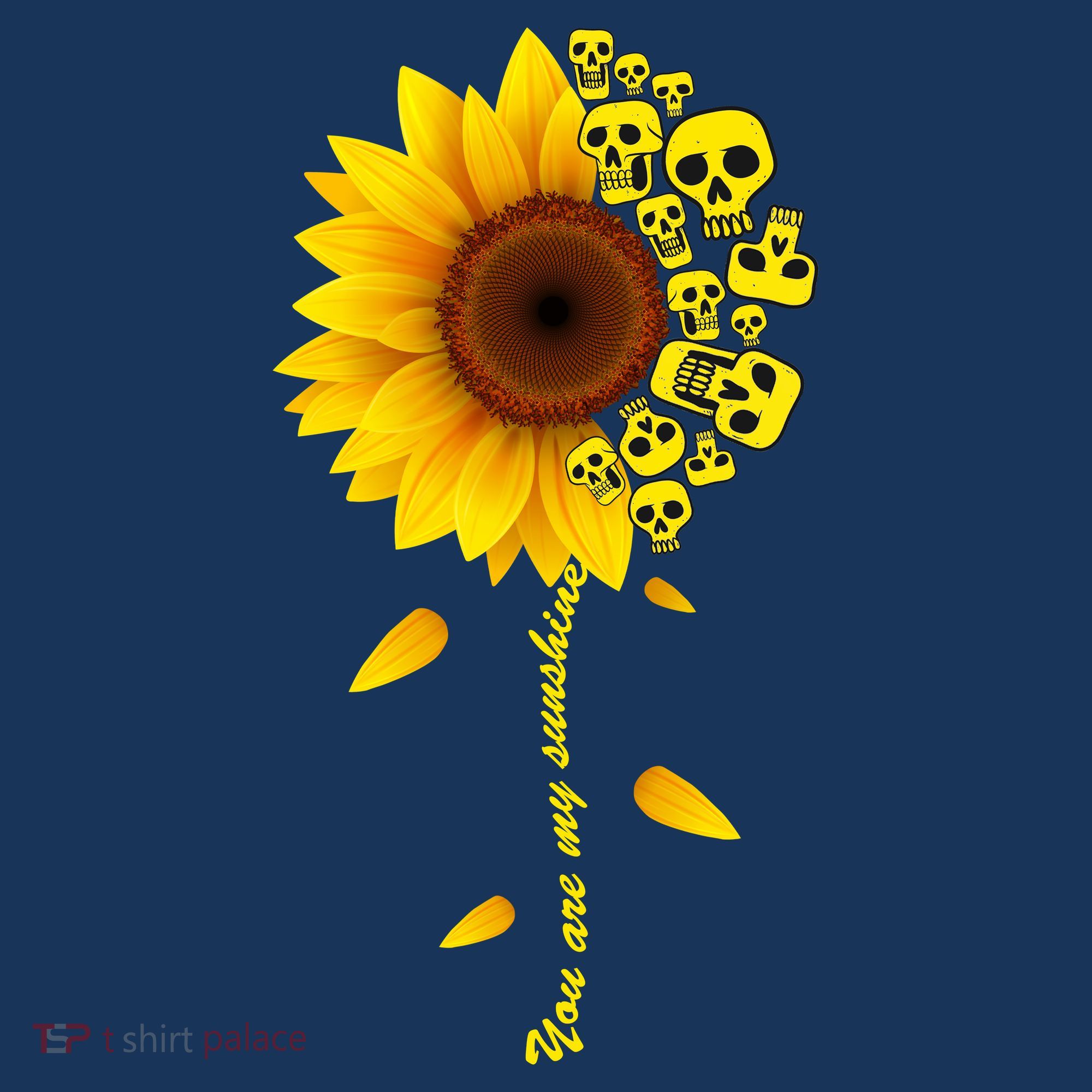 You Are My Sunshine Sunflower Skulls Women's Tank Top