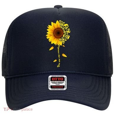 You Are My Sunshine Sunflower Skulls Hat