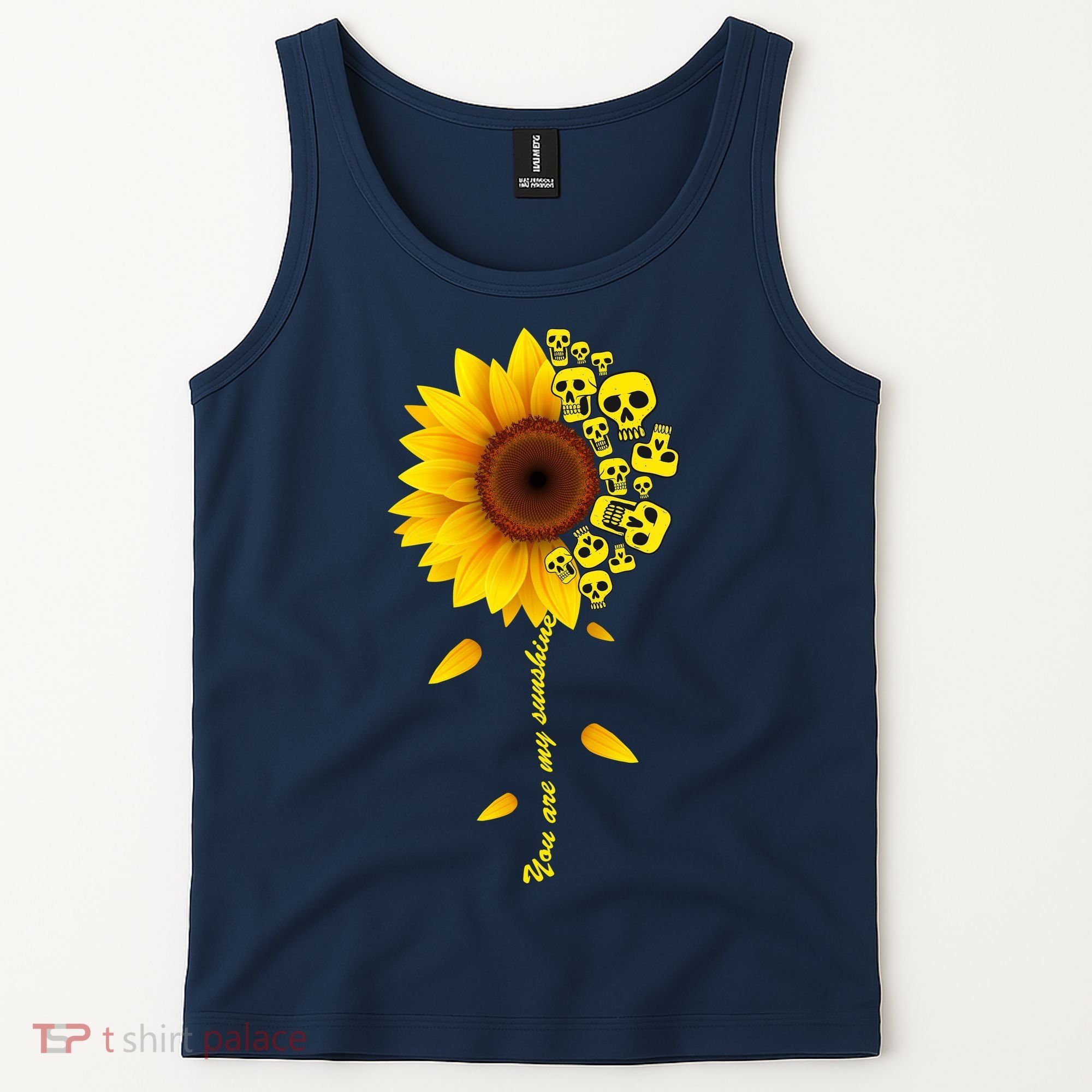 You Are My Sunshine Sunflower Skulls Tank Top