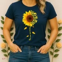 You Are My Sunshine Sunflower Skulls Women's T-Shirt thumb 2