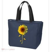 You Are My Sunshine Sunflower Skulls Tote Bag thumb 3