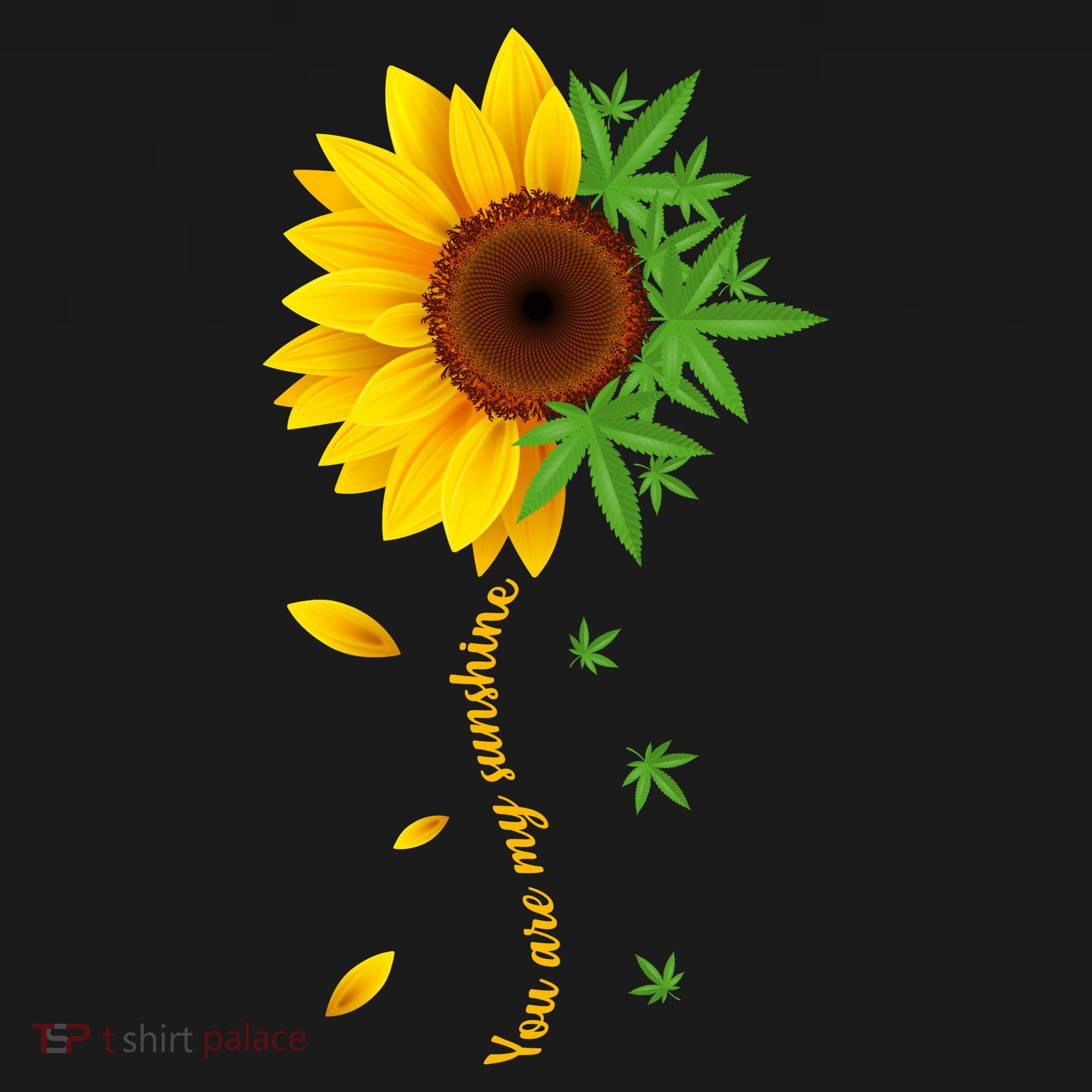 You Are My Sunshine Weed Sunflower Marijuana  Women's Tank Top