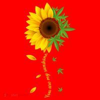 You Are My Sunshine Weed Sunflower Marijuana  Santa Hat thumb 1