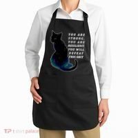 You Are Strong Resilient You Will Defeat This Shit Cat Apron thumb 2