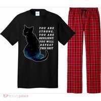 You Are Strong Resilient You Will Defeat This Shit Cat Pajama Set thumb 0