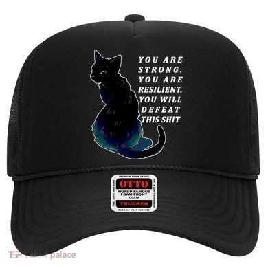 You Are Strong Resilient You Will Defeat This Shit Cat Hat