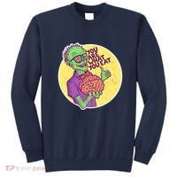 You Are What You Eat Zombie Nerd Brains Sweatshirt thumb 0