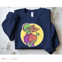 You Are What You Eat Zombie Nerd Brains Sweatshirt thumb 2