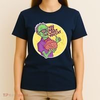 You Are What You Eat Zombie Nerd Brains T-Shirt thumb 4