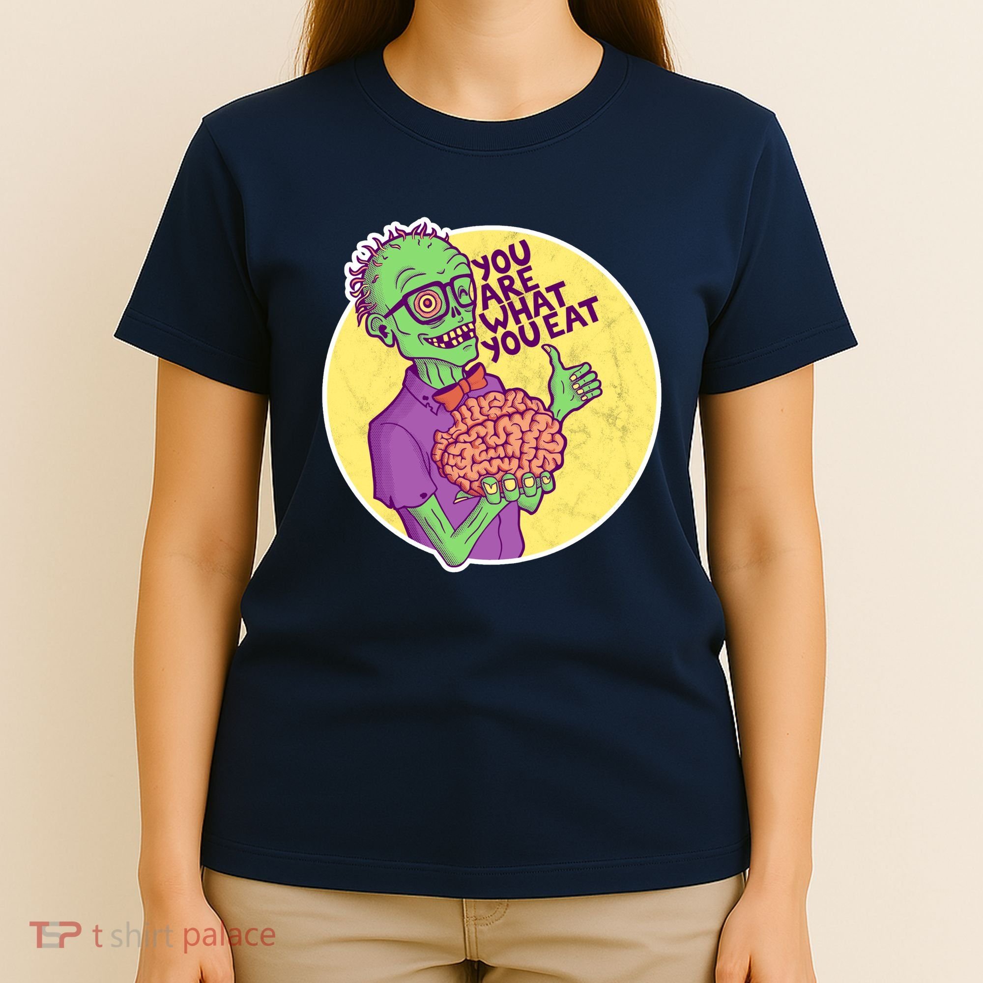 You Are What You Eat Zombie Nerd Brains T-Shirt