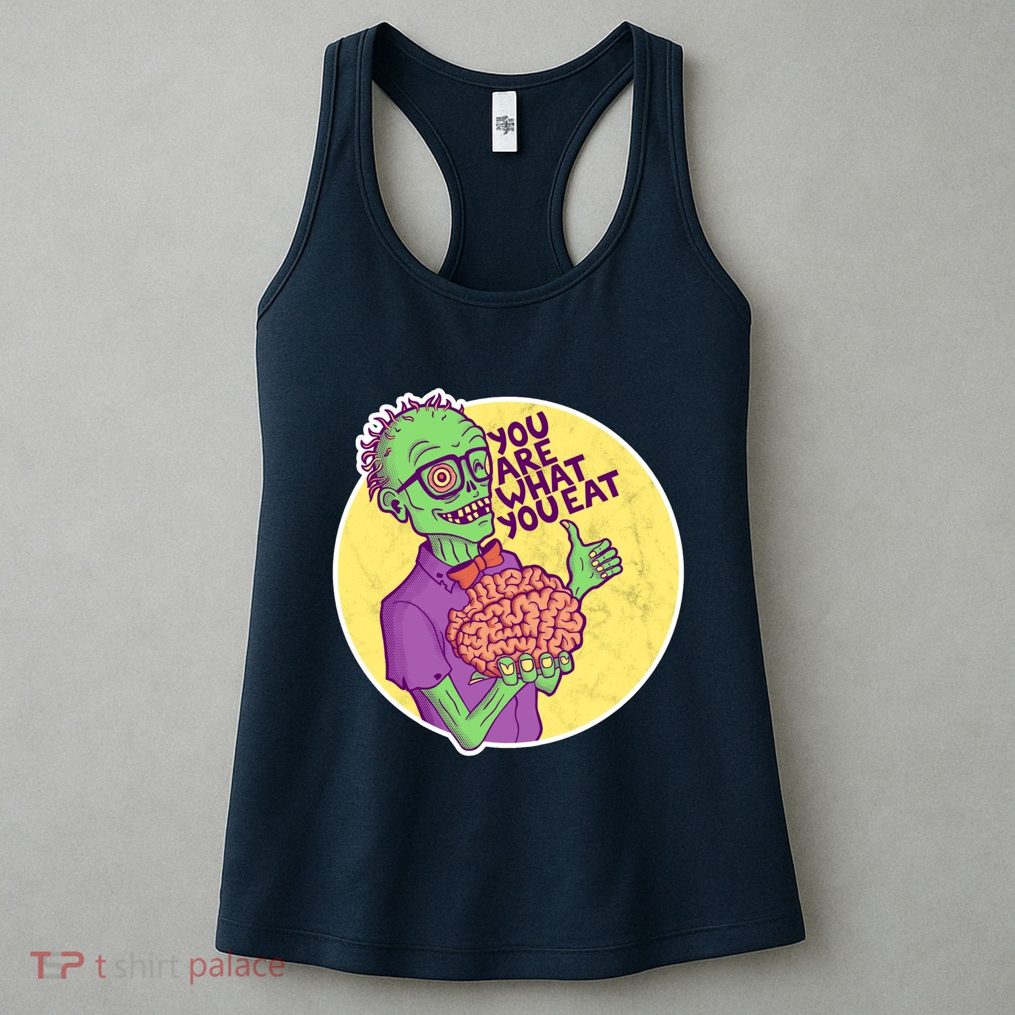 You Are What You Eat Zombie Nerd Brains Women's Tank Top