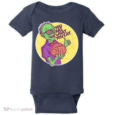 You Are What You Eat Zombie Nerd Brains Baby Bodysuit