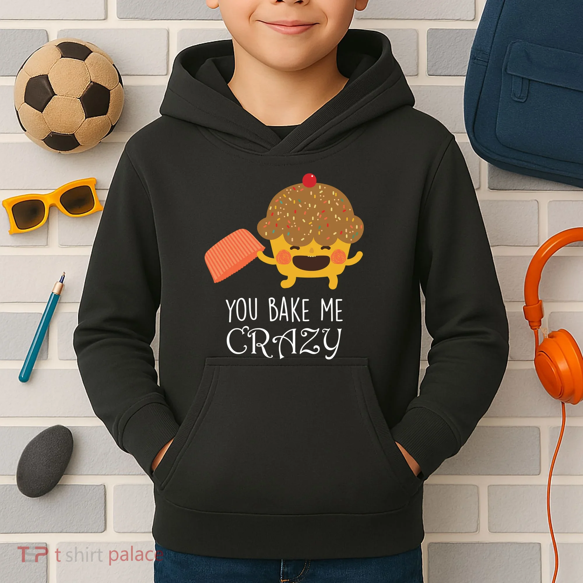 You Bake Me Crazy Kids Hoodie
