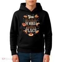 You Bake The World A Better Place Kids Hoodie thumb 4