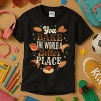 You Bake The World A Better Place Kids T-Shirt thumb 3