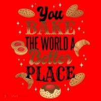You Bake The World A Better Place Santa Hat thumb 1