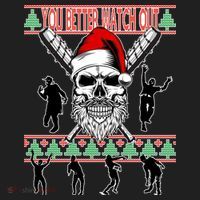 You Better Watch Out Zombie Santa Ugly Christmas Women's Sweatshirt thumb 2