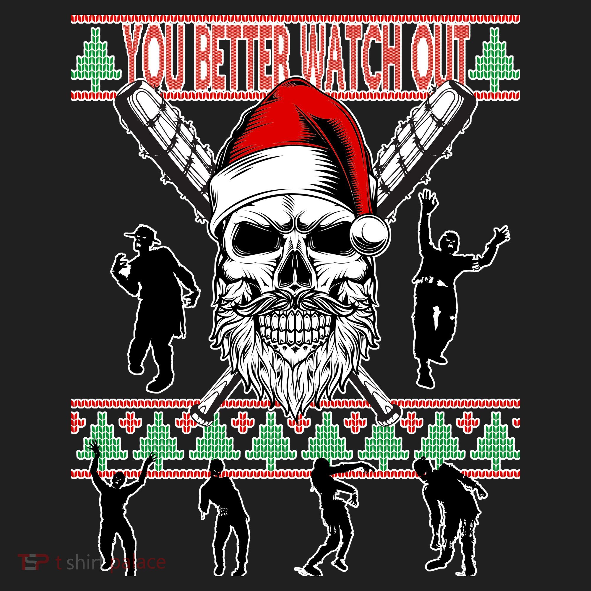 You Better Watch Out Zombie Santa Ugly Christmas Tumbler