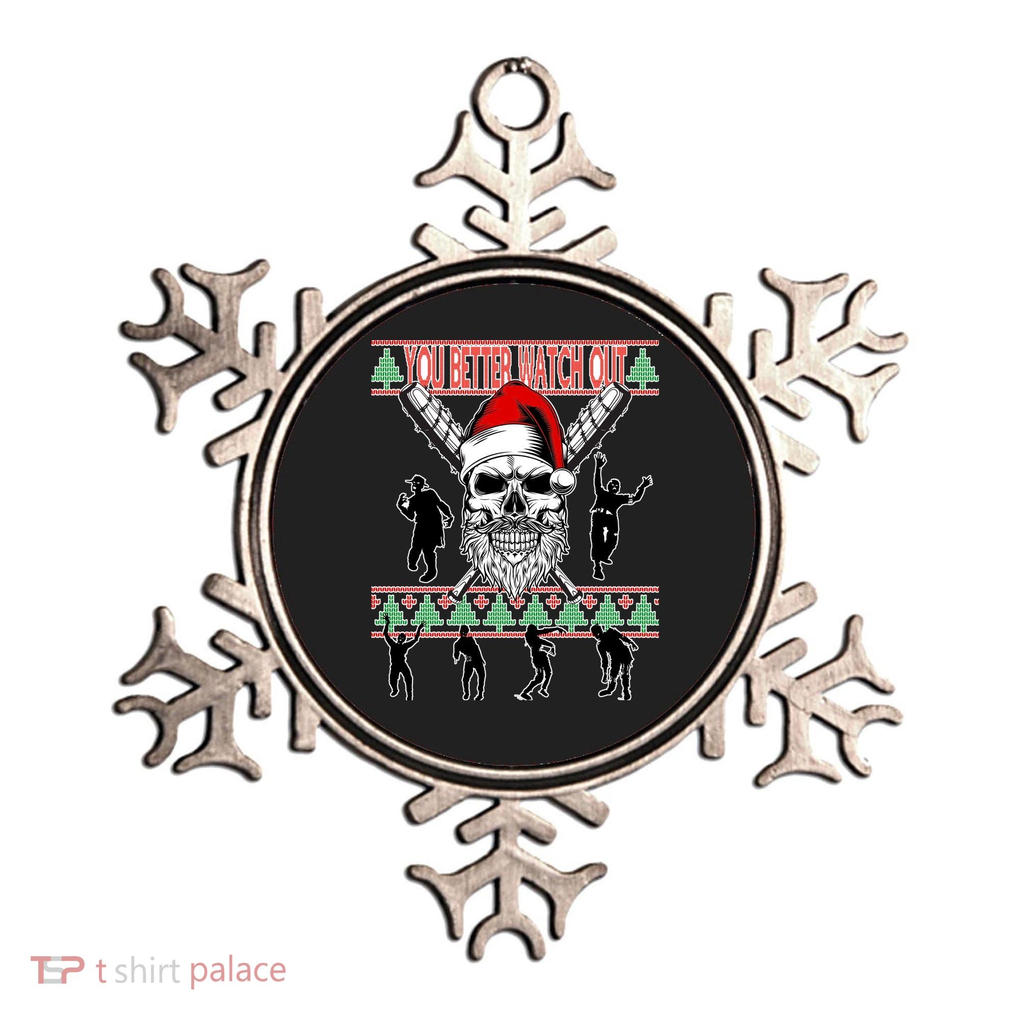 You Better Watch Out Zombie Santa Ugly Christmas Ornament