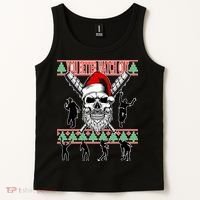 You Better Watch Out Zombie Santa Ugly Christmas Tank Top thumb 2