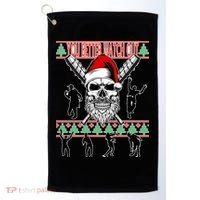 You Better Watch Out Zombie Santa Ugly Christmas Golf Towel thumb 0