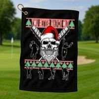 You Better Watch Out Zombie Santa Ugly Christmas Golf Towel thumb 1